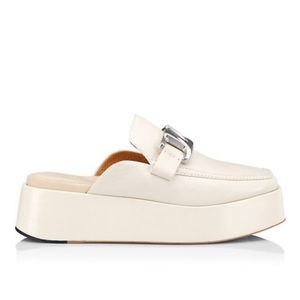 Rag & Bone Logan Leather Chain Loafers Antique White Size 8 (38 EU) NEW